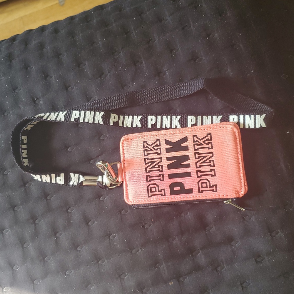 Victoria Secret Pink Card Holder & Key Chain.
